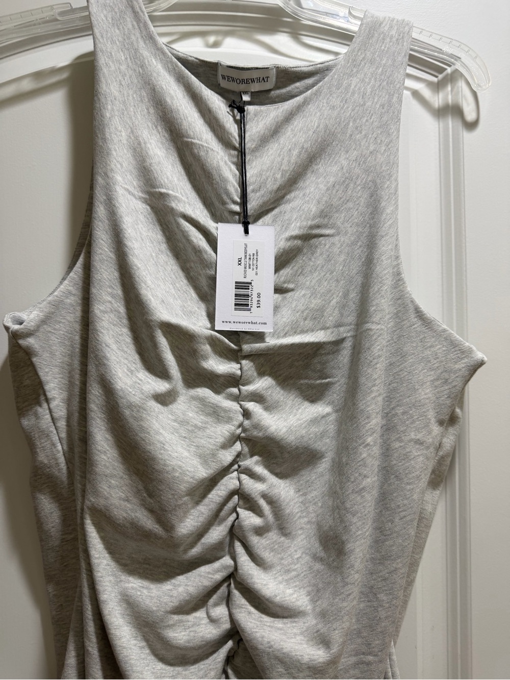 WeWoreWhat Light Heather Gray body suit XXL